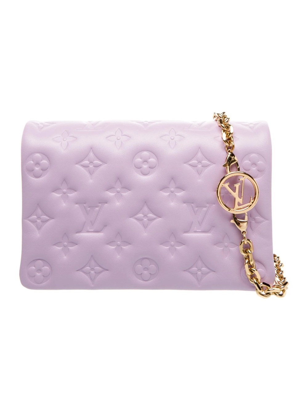 Louis Vuitton Pochette Coussin Embossed Lilac Lavender Purple Limited Edition
